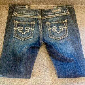 ReRock by Express Y2K low rise embellished pocket Jeans size 2 Short